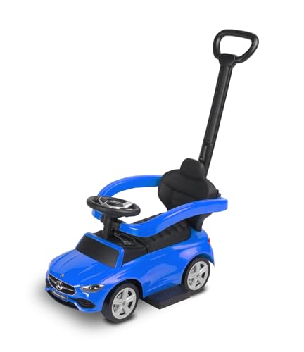 TOYZ - Rutscherfahrzeug Mercedes C-klasse Ride-On, Interaktives Lenkrad, Geeignet für wachsende Kinder, verschließbares Schutzgitter und Fußstützen, Für Kinder 12-36 Monaten - 83x40x92 - Blau TOYZ - Rutscherfahrzeug Mercedes C-klasse Ride-On, Interaktives Lenkrad, Geeignet für wachsende Kinder, verschließbares Schutzgitter und Fußstützen, Für Kinder 12-36 Monaten - 83x40x92 - Blau von TOYZ by CARETERO