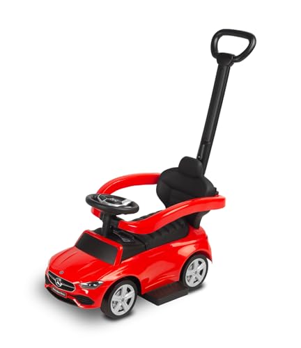 TOYZ - Rutscherfahrzeug Mercedes C-klasse Ride-On, Interaktives Lenkrad, Geeignet für wachsende Kinder, verschließbares Schutzgitter und Fußstützen, Für Kinder 12-36 Monaten - 83x40x92 - Rot TOYZ - Rutscherfahrzeug Mercedes C-klasse Ride-On, Interaktives Lenkrad, Geeignet für wachsende Kinder, verschließbares Schutzgitter und Fußstützen, Für Kinder 12-36 Monaten - 83x40x92 - Rot von TOYZ by CARETERO