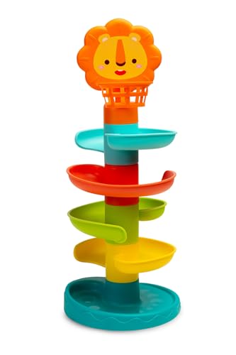 TOYZ - Spielzeug ab 18 Monate - Baby Ball Spiel - Bunte Kugelbahn, Rasselnde Bälle - Sensorik Spielzeug für Kleinkinder - Spielzeug Mädchen, Junge - Basketball mit Löwe TOYZ - Spielzeug ab 18 Monate - Baby Ball Spiel - Bunte Kugelbahn, Rasselnde Bälle - Sensorik Spielzeug für Kleinkinder - Spielzeug Mädchen, Junge - Basketball mit Löwe von TOYZ by CARETERO