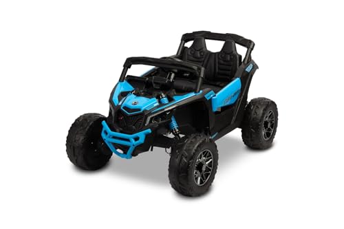 TOYZ by CARETERO Maverick Elektrisches ATV - Buggy Ride-On - 4x4 Antrieb mit 800W - Eva Schaumstoffreifen, Federung, LED Lichter, Fernbedienung - Bluetooth, FM Radio & USB - Alter 3-8 - Blau TOYZ by CARETERO Maverick Elektrisches ATV - Buggy Ride-On - 4x4 Antrieb mit 800W - Eva Schaumstoffreifen, Federung, LED Lichter, Fernbedienung - Bluetooth, FM Radio & USB - Alter 3-8 - Blau von TOYZ by CARETERO
