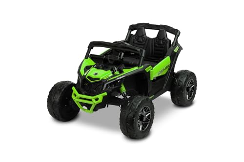 TOYZ by CARETERO Maverick Elektrisches ATV - Buggy Ride-On - 4x4 Antrieb mit 800W - Eva Schaumstoffreifen, Federung, LED Lichter, Fernbedienung - Bluetooth, FM Radio & USB - Alter 3-8 - Grün TOYZ by CARETERO Maverick Elektrisches ATV - Buggy Ride-On - 4x4 Antrieb mit 800W - Eva Schaumstoffreifen, Federung, LED Lichter, Fernbedienung - Bluetooth, FM Radio & USB - Alter 3-8 - Grün von TOYZ by CARETERO