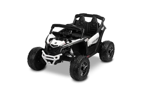 TOYZ by CARETERO Maverick Elektrisches ATV - Buggy Ride-On - 4x4 Antrieb mit 800W - Eva Schaumstoffreifen, Federung, LED Lichter, Fernbedienung - Bluetooth, FM Radio & USB - Alter 3-8 - Weiß TOYZ by CARETERO Maverick Elektrisches ATV - Buggy Ride-On - 4x4 Antrieb mit 800W - Eva Schaumstoffreifen, Federung, LED Lichter, Fernbedienung - Bluetooth, FM Radio & USB - Alter 3-8 - Weiß von TOYZ by CARETERO