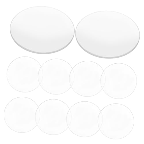 TOYZFRIENDY 10 Stück Teiliges Acryl Doppelkonvexes Optisches Linsenset Klare Vergrößerungslinsen als Ersatzlinse für Lupen für Experimentierhilfe und Naturwissenschaftlichen Unterricht von TOYZFRIENDY