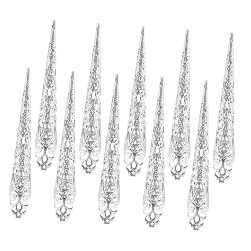 TOYZFRIENDY 10 Stück Teiliges Lange Fake Finger Nail Covers aus Hochwertigem Leuchtende Farben Gruselige Halloween Cosplay Requisiten für Hexen Zombies und Langlebig und Realistisch von TOYZFRIENDY