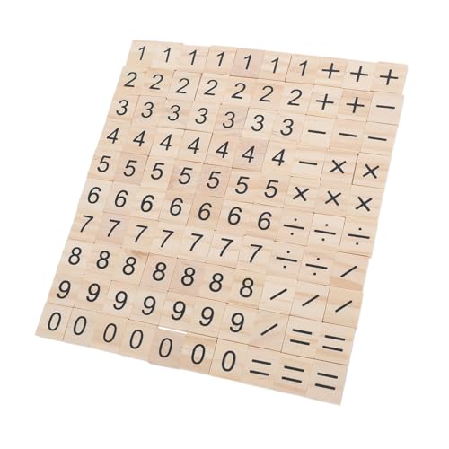 TOYZFRIENDY 100 Stück Teiliges Mini Holz Zahlenfliesen und Pädagogische Lernspielzeuge für Fördern Feinmotorik Logisches Vielseitig Einsetzbar für Montessori und Schulprojekte von TOYZFRIENDY