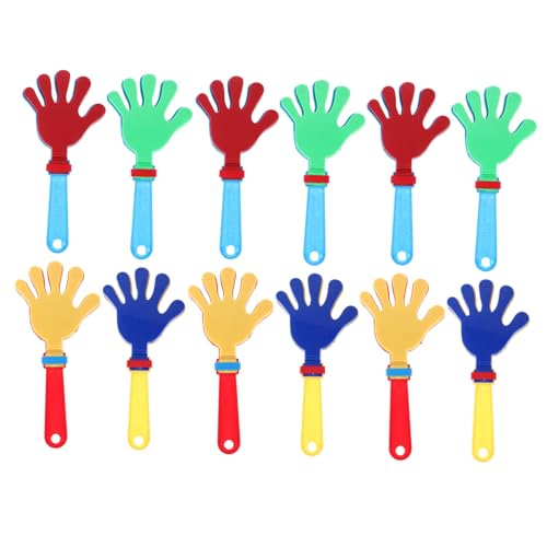 TOYZFRIENDY 12 Stück Teiliges Kunststoff Handklatschen Bunte Hand Noisemaker für Leichte Sichere Handklapper mit Lustigem Design als Party Mitgebsel für Jungen und Mädchen TOYZFRIENDY 12 Stück Teiliges Kunststoff Handklatschen Bunte Hand Noisemaker für Leichte Sichere Handklapper mit Lustigem Design als Party Mitgebsel für Jungen und Mädchen von TOYZFRIENDY
