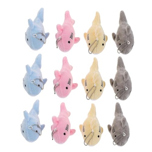 TOYZFRIENDY 12 Stück Teiliges Plüsch Shark Keychain Pendants Niedliche Mini-stofftier Schlüsselanhänger Vielseitige Rucksack Taschenanhänger Weiche Plüsch Metallkonstruktion Bunte Meeres-motiv TOYZFRIENDY 12 Stück Teiliges Plüsch Shark Keychain Pendants Niedliche Mini-stofftier Schlüsselanhänger Vielseitige Rucksack Taschenanhänger Weiche Plüsch Metallkonstruktion Bunte Meeres-motiv von TOYZFRIENDY