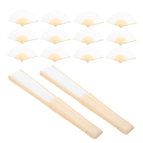 TOYZFRIENDY 15 Stück Teiliges Weiße Faltbare Handfächer aus Papier mit Leicht und Tragbar für DIY Malerei Hochzeiten Sommerfeste Babypartys und Dekorative Veranstaltungen von TOYZFRIENDY