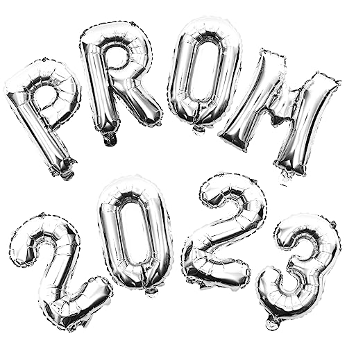 TOYZFRIENDY 2 Sätze Folienballons Prom Silber Graduation Party Dekoration Klassenzimmer Abschlussfeier Ballons für Festliche Atmosphäre und Fotorequisiten von TOYZFRIENDY