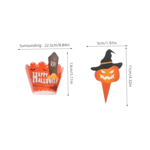 TOYZFRIENDY 2 Sätze Halloween Cupcake Toppers und Wrapper Teiliges mit Fledermaus Kürbis Geist Motiven Stabile Papierdekoration für Kuchen Muffins Party Shower Vielseitig Einsetzbar TOYZFRIENDY 2 Sätze Halloween Cupcake Toppers und Wrapper Teiliges mit Fledermaus Kürbis Geist Motiven Stabile Papierdekoration für Kuchen Muffins Party Shower Vielseitig Einsetzbar von TOYZFRIENDY