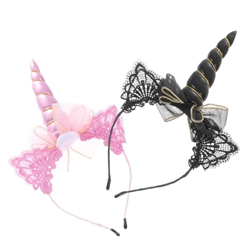 TOYZFRIENDY 2 Stück Einhorn Haarreif Kinderkostüm Accessoire Chic Haarschmuck für Partys und Aufführungen Schwarz und Rosa für Geburtstagsfeiern und Cosplay TOYZFRIENDY 2 Stück Einhorn Haarreif Kinderkostüm Accessoire Chic Haarschmuck für Partys und Aufführungen Schwarz und Rosa für Geburtstagsfeiern und Cosplay von TOYZFRIENDY