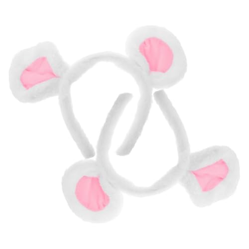 TOYZFRIENDY 2 Stück Plüsch Mäuseohren Haarreif Weiß Kuscheliges Cartoon Kopfband Halloween Kostüm Party Accessoire Weiches Bequemes Tierohren Stirnband TOYZFRIENDY 2 Stück Plüsch Mäuseohren Haarreif Weiß Kuscheliges Cartoon Kopfband Halloween Kostüm Party Accessoire Weiches Bequemes Tierohren Stirnband von TOYZFRIENDY