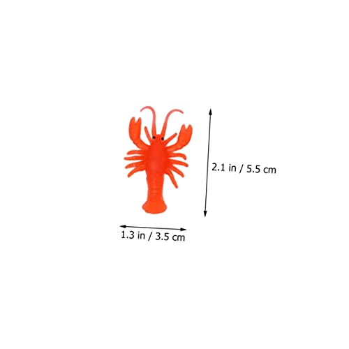 TOYZFRIENDY 20 Stück Teiliges Niedliche Mini Lobster Spielzeuge aus Verschleißfestem Kunststoff Pädagogisches Tragbares Wasserspielzeug für Realistische Meeres Tierfiguren für Jungen und von TOYZFRIENDY