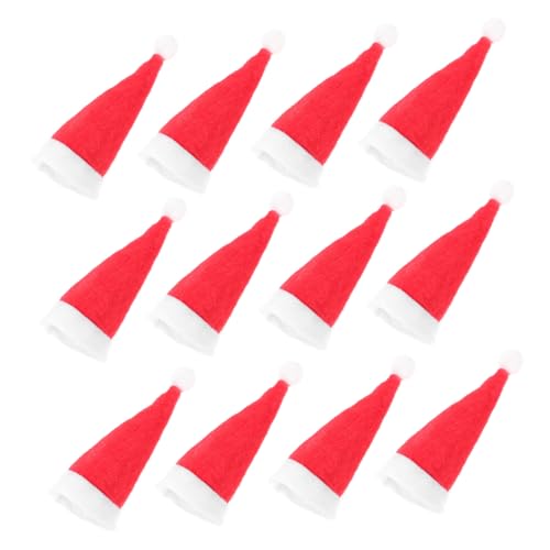 TOYZFRIENDY 24 Stck. Teiliges Mini Weihnachtsmützen Kleine Filz Mützen für Lutscher und Weihnachtsdeko Bunte Mini Hüte für Party und Festliche Tischdekoration Sichere Materialien Vielseitig von TOYZFRIENDY