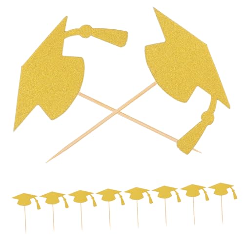 TOYZFRIENDY 24 Stück Teiliges Graduation Cake Topper Goldene Abschlusskappen Tortendeko Nachhaltige Materialien Vielseitig für Abschlussfeier Schulparty Kreative Erinnerung Party Dekoration TOYZFRIENDY 24 Stück Teiliges Graduation Cake Topper Goldene Abschlusskappen Tortendeko Nachhaltige Materialien Vielseitig für Abschlussfeier Schulparty Kreative Erinnerung Party Dekoration von TOYZFRIENDY