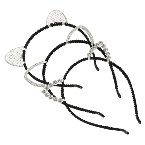 TOYZFRIENDY 3 Stück Katzenohren Haarreif mit Funkelnden Strasssteinen Modisches Katzenohren Accessoire für Halloween Cosplay Tierpartys Stabiler Metallkopfband Haarschmuck für Damen TOYZFRIENDY 3 Stück Katzenohren Haarreif mit Funkelnden Strasssteinen Modisches Katzenohren Accessoire für Halloween Cosplay Tierpartys Stabiler Metallkopfband Haarschmuck für Damen von TOYZFRIENDY