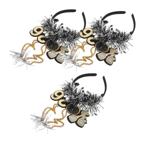 TOYZFRIENDY 3 Stück Kopfbedeckung Für Die Neujahrsparty Glitzer-stirnbänder Für Ein Frohes Jahr Neujahrszubehör Stirnbänder Für Neujahr Neujahrspapierhaarbänder Schwarz Haarball TOYZFRIENDY 3 Stück Kopfbedeckung Für Die Neujahrsparty Glitzer-stirnbänder Für Ein Frohes Jahr Neujahrszubehör Stirnbänder Für Neujahr Neujahrspapierhaarbänder Schwarz Haarball von TOYZFRIENDY