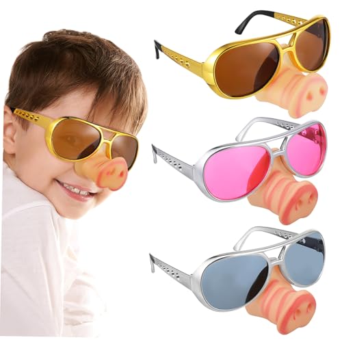 TOYZFRIENDY 3 Stück Teiliges Lustige Brillen mit Schweinenase Bunte Party Accessoires für Frauen und Witzige Fake Brillen für Halloween Kostüm Fotoautomat und Mottopartys TOYZFRIENDY 3 Stück Teiliges Lustige Brillen mit Schweinenase Bunte Party Accessoires für Frauen und Witzige Fake Brillen für Halloween Kostüm Fotoautomat und Mottopartys von TOYZFRIENDY