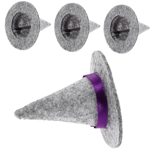 TOYZFRIENDY 4 Stück Mini Hexenhüte aus Filz Kleine Halloween Deko für Weinflaschen und Bastelbedarf Handliche Mini Hut Accessoires für DIY Puppenkostüme und Festliche Partydekoration TOYZFRIENDY 4 Stück Mini Hexenhüte aus Filz Kleine Halloween Deko für Weinflaschen und Bastelbedarf Handliche Mini Hut Accessoires für DIY Puppenkostüme und Festliche Partydekoration von TOYZFRIENDY