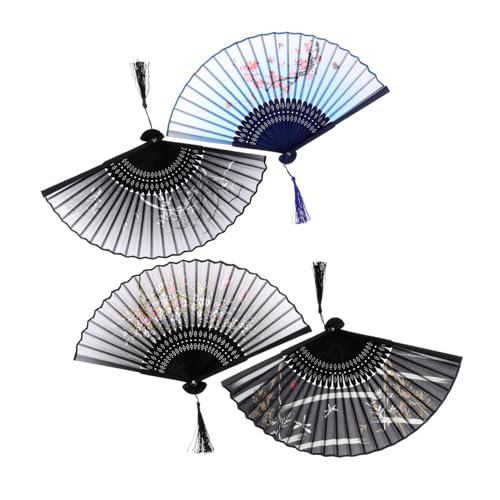 TOYZFRIENDY 4 Stück Teiliges Faltbare Handfächer aus und Seide mit Quaste Leichte Japanische Fächer für Hochzeit Geburtstag Party Fotowand Dekoration und Zeremonien TOYZFRIENDY 4 Stück Teiliges Faltbare Handfächer aus und Seide mit Quaste Leichte Japanische Fächer für Hochzeit Geburtstag Party Fotowand Dekoration und Zeremonien von TOYZFRIENDY