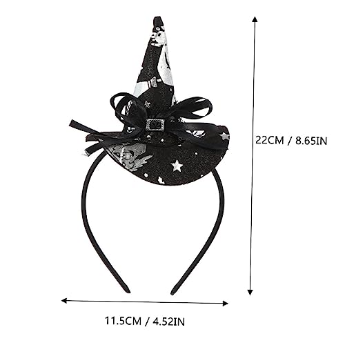 TOYZFRIENDY 4 Stück Teiliges Halloween Hexen Haarreif Leichter und Bequemer Kopfschmuck mit Detailreichem Hexenhut Design Modische Haarbänder als Party und Kostüm Accessoires für Frauen für von TOYZFRIENDY