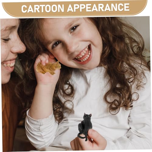 TOYZFRIENDY 5 Stück Realistische Miniatur Katzenfiguren aus Sicherem PVC für Detailgetreue Kätzchen Modelle als Lernspielzeug und Dekoration für Jungen und Mädchen von TOYZFRIENDY