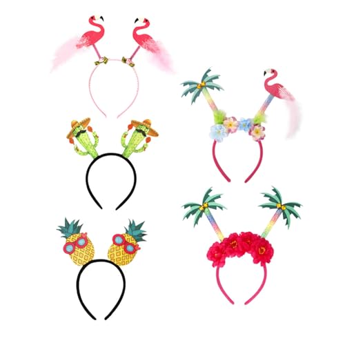 TOYZFRIENDY 5 Stück Teiliges Hawaii Haarband Tropische Luau Party Haarreifen Flamingo und Pflanzen Design Leichtes Rutschfestes Sommer Accessoire für Poolparty und Karneval TOYZFRIENDY 5 Stück Teiliges Hawaii Haarband Tropische Luau Party Haarreifen Flamingo und Pflanzen Design Leichtes Rutschfestes Sommer Accessoire für Poolparty und Karneval von TOYZFRIENDY