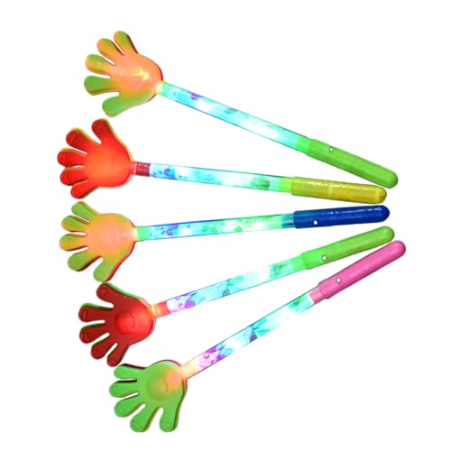 TOYZFRIENDY 5 Stück Teiliges Leuchtende Kunststoff Handklatscher Laute Fingerschnipsen Party und Konzert Requisiten Sichere Bunte Handklatschen für Erwachsene Spaßmacher für TOYZFRIENDY 5 Stück Teiliges Leuchtende Kunststoff Handklatscher Laute Fingerschnipsen Party und Konzert Requisiten Sichere Bunte Handklatschen für Erwachsene Spaßmacher für von TOYZFRIENDY