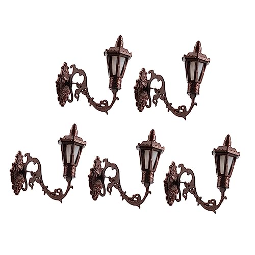 TOYZFRIENDY 5 Stück Teiliges Miniatur Wandleuchten Modell DIY Wandlampen für Puppenhaus Miniaturbeleuchtung Mini Hausdeko Zubehör für Mini Garten Landschaften von TOYZFRIENDY