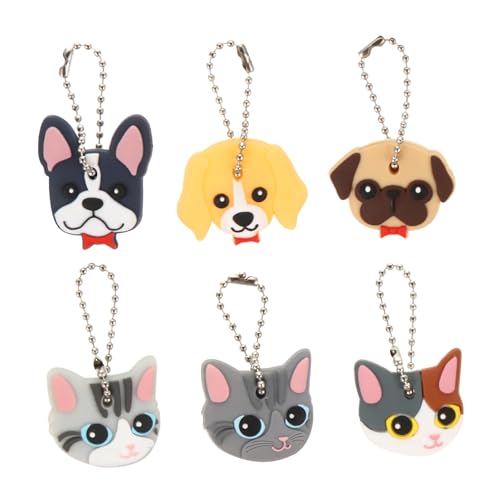 TOYZFRIENDY 6 Stück Niedliche Schlüsselkappen aus Flexiblem Material mit Cartoon Motiven Schützende Key Identifier Covers für Haus und Türschlüssel Farbenfrohe Schlüsselabdeckungen für TOYZFRIENDY 6 Stück Niedliche Schlüsselkappen aus Flexiblem Material mit Cartoon Motiven Schützende Key Identifier Covers für Haus und Türschlüssel Farbenfrohe Schlüsselabdeckungen für von TOYZFRIENDY