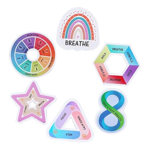 TOYZFRIENDY 6 Stück Sensorische Aufkleber mit für Beruhigung Selbstklebend Bunte DIY Sticker für Handy Schreibtisch und Stressfreie Momente von TOYZFRIENDY