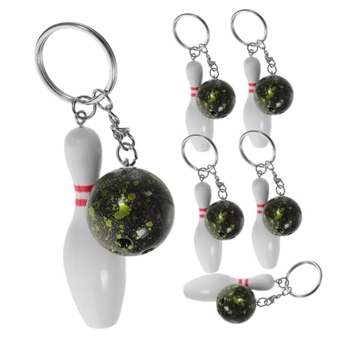 TOYZFRIENDY 6 Stück Teiliges Bowling Schlüsselanhänger Bowlingkugel und Anhänger als Geschenk für Erwachsene Bowling Fan Zubehör in Grün TOYZFRIENDY 6 Stück Teiliges Bowling Schlüsselanhänger Bowlingkugel und Anhänger als Geschenk für Erwachsene Bowling Fan Zubehör in Grün von TOYZFRIENDY