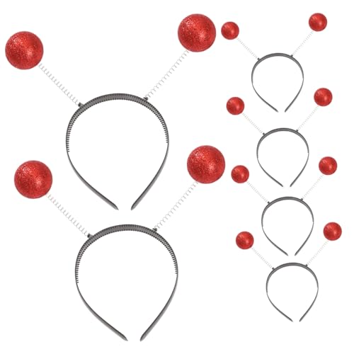 TOYZFRIENDY 6 Stück Teiliges Glitzer Haarband mit Schaumstoff Ball Lustige Leichte Stirnbänder für Mädchen und Damen Verstellbare Party Haarreife für Erwachsene Witziges Kopfschmuck Zubehör von TOYZFRIENDY