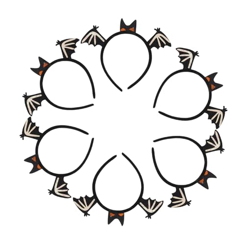 TOYZFRIENDY 6 Stück Teiliges Halloween Haarband mit Glitzer Bat Wings Leichter Vielseitiger Kopfschmuck für Frauen als Party und Foto Requisite Dekoratives Kostümzubehör für Halloween Events von TOYZFRIENDY