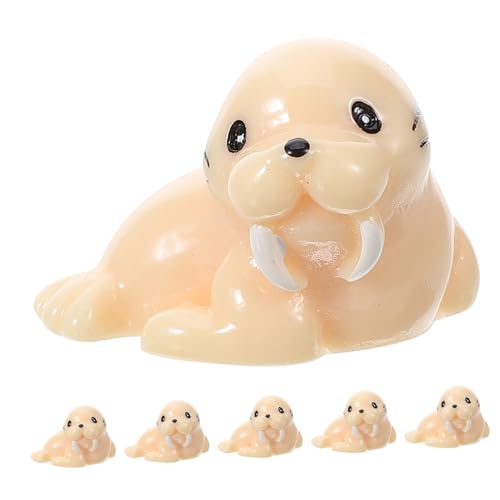 TOYZFRIENDY 6 Stück Teiliges Lernspielzeug Meereswelt Tierfiguren aus Resin Walross Dekoration Weiß Leicht als Niedliche Wohnaccessoires für Schreibtisch und Kinderzimmer TOYZFRIENDY 6 Stück Teiliges Lernspielzeug Meereswelt Tierfiguren aus Resin Walross Dekoration Weiß Leicht als Niedliche Wohnaccessoires für Schreibtisch und Kinderzimmer von TOYZFRIENDY