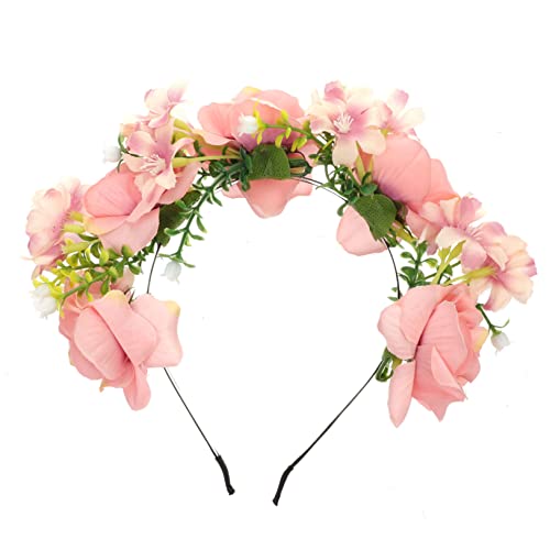 TOYZFRIENDY Blumen Haarreif aus Stoff mit Imitationsrosen Langlebiger Kopfschmuck für Damen Vielseitig für Festivals Kostüme Fotoshootings und Festliche Anlässe Geeignet von TOYZFRIENDY