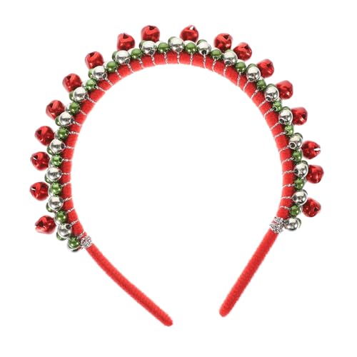 TOYZFRIENDY Buntes Bell -Stirnband Erwachsene Jingle Bell-Stirnbänder Ornament Glocken Weihnachtshaarband für haarschmuck Glocke Stirnbänder Glocke Stirnband Urlaubsstirnband Metall rot von TOYZFRIENDY