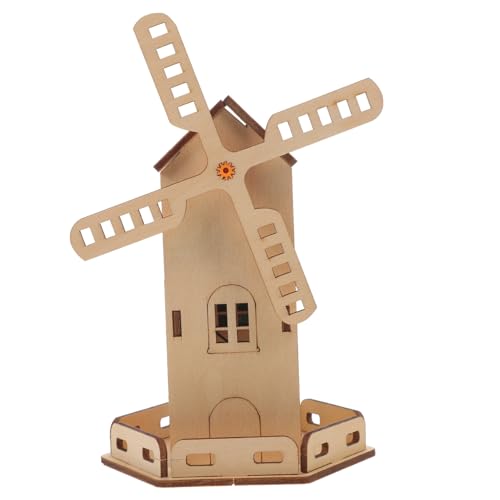 TOYZFRIENDY DIY Solar Windmühle Holzspielzeug Wissenschaftsset für Bausatz ohne Batterien Sicheres Bastelset für Mädchen und Jungen Kreativität und Problemlösung von TOYZFRIENDY