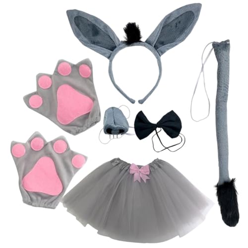 TOYZFRIENDY Donkey Kostüm Set Teilig mit Ohren Haarreif und aus Weichem Stoff Langlebige Tier Requisiten für Cosplay Tierkostüme und Karneval Tier Verkleidung Erwachsene TOYZFRIENDY Donkey Kostüm Set Teilig mit Ohren Haarreif und aus Weichem Stoff Langlebige Tier Requisiten für Cosplay Tierkostüme und Karneval Tier Verkleidung Erwachsene von TOYZFRIENDY