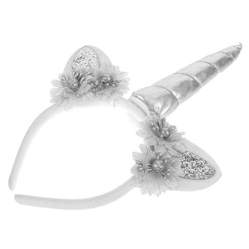 TOYZFRIENDY Einhorn Haarreif für Mädchen Silbergrauer Party Kopfschmuck mit Blüten Lustiges Stirnband Accessoire für Geburtstag Festival und Karneval Bequem und Rutschfest Fotorequisit TOYZFRIENDY Einhorn Haarreif für Mädchen Silbergrauer Party Kopfschmuck mit Blüten Lustiges Stirnband Accessoire für Geburtstag Festival und Karneval Bequem und Rutschfest Fotorequisit von TOYZFRIENDY