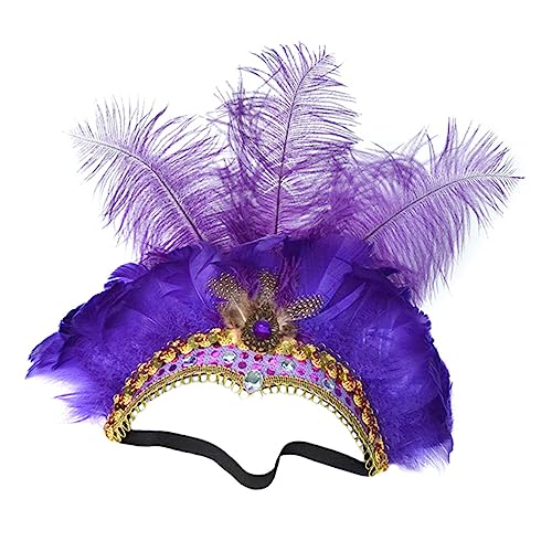 TOYZFRIENDY Federhaarbändchen mit Strasssteinen Modischer Kopfschmuck für Damen und Teens Leichtes Einstellbares Party Accessoire für und Bühnenauftritte von TOYZFRIENDY
