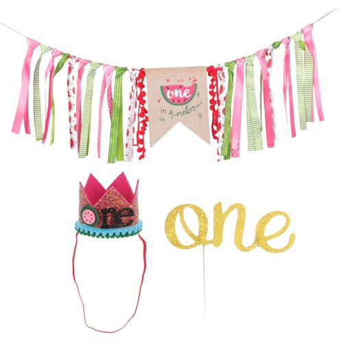 TOYZFRIENDY Geburtstag Banner Set Jahr Party Deko mit Stoff Girlande und Kopfschmuck Waschbar und Sicher Kreatives Design für Mädchen und Jungen Geburtstagsfeier von TOYZFRIENDY
