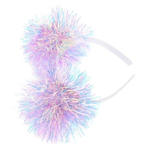 TOYZFRIENDY Haarreif mit Farbigen Bommel Leichtes Stirnband für Karneval Party Bühnenauftritte Langlebiger Haarschmuck für Mädchen Buntes Cosplay Accessoire von TOYZFRIENDY