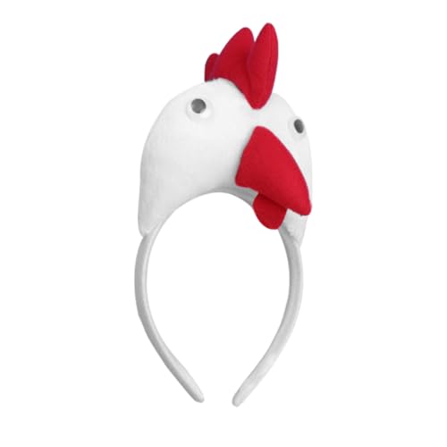 TOYZFRIENDY Hahn Stirnband Mädchen Weiches Haarband Tierkopf Kostüm Party Foto Requisit Komfortables Haarschmuck für Karneval Ostern Cosplay von TOYZFRIENDY