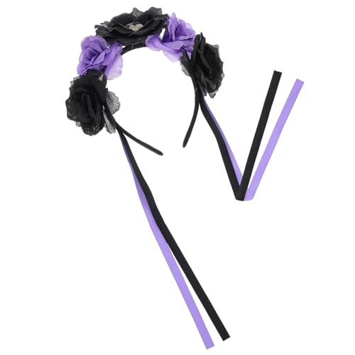 TOYZFRIENDY Halloween Day Of The Dead Haarreif mit Violetten Rosen Imitation Totenkopf Haarschmuck für Damen und Mädchen Leichtes Party Stirnband Passend zu Halloween Kostümen TOYZFRIENDY Halloween Day Of The Dead Haarreif mit Violetten Rosen Imitation Totenkopf Haarschmuck für Damen und Mädchen Leichtes Party Stirnband Passend zu Halloween Kostümen von TOYZFRIENDY