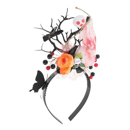 TOYZFRIENDY Halloween Haarschmuck Blumenkronen Haarreif mit Hirschgeweih Geist und Einzigartiges Party Accessoire für Halloween Cosplay Kostümfest und Themenpartys Schwarz TOYZFRIENDY Halloween Haarschmuck Blumenkronen Haarreif mit Hirschgeweih Geist und Einzigartiges Party Accessoire für Halloween Cosplay Kostümfest und Themenpartys Schwarz von TOYZFRIENDY