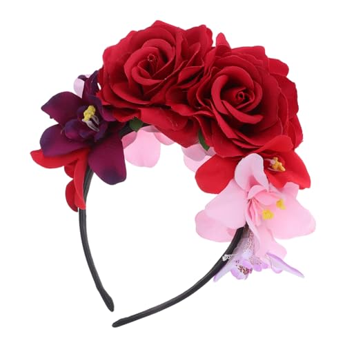 TOYZFRIENDY Halloween Rosen Haarband Kostüm Künstlicher Blüten Kopfschmuck Leichtes Stirnband für Damen Vielseitiges Party Accessoire Komfortabler Sitz für Tag der Toten und Mottopartys TOYZFRIENDY Halloween Rosen Haarband Kostüm Künstlicher Blüten Kopfschmuck Leichtes Stirnband für Damen Vielseitiges Party Accessoire Komfortabler Sitz für Tag der Toten und Mottopartys von TOYZFRIENDY
