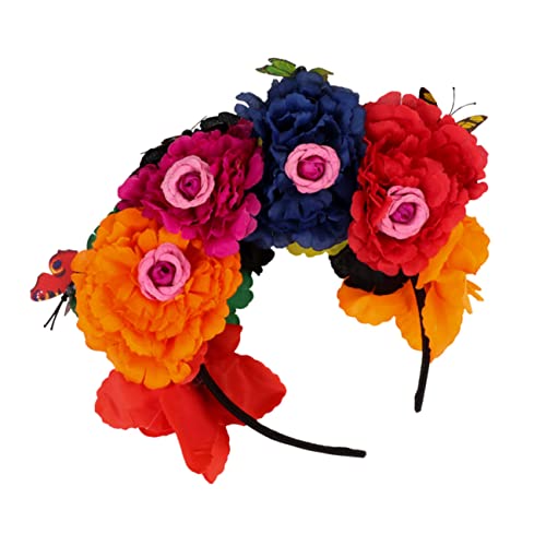 TOYZFRIENDY Halloween Stirnband Damen Kunstblumen Schmetterlinge Party Haarreif Karneval Kostüm Kopfschmuck für Frauen und Mädchen von TOYZFRIENDY