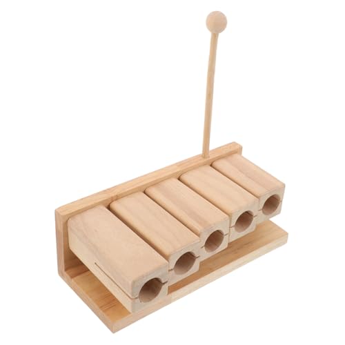 TOYZFRIENDY Holz-Percussion-Block Orff-Musikinstrument mit Schlägel Natürlicher Klang Pädagogisch für Kleinkinder Vorschule Montessori Yoga Rhythmisches Lernspielzeug von TOYZFRIENDY