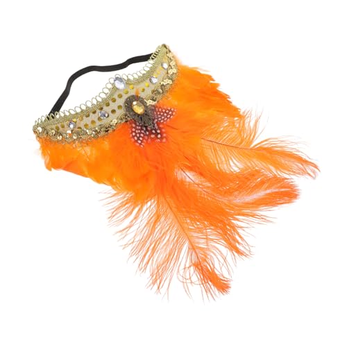 TOYZFRIENDY Karneval Stirnband Kopfschmuck für Damen Leichtes Langlebiges Party Haarband in Orange Geeignet für Maskerade Halloween und Fotografie von TOYZFRIENDY